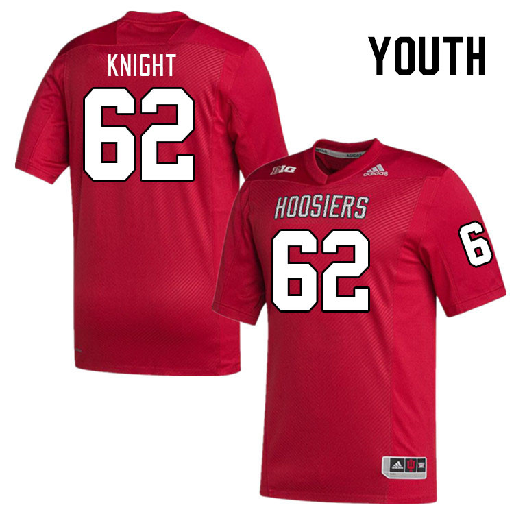 Youth #62 Cameron Knight Indiana Hoosiers College Football Jerseys Stitched-Red